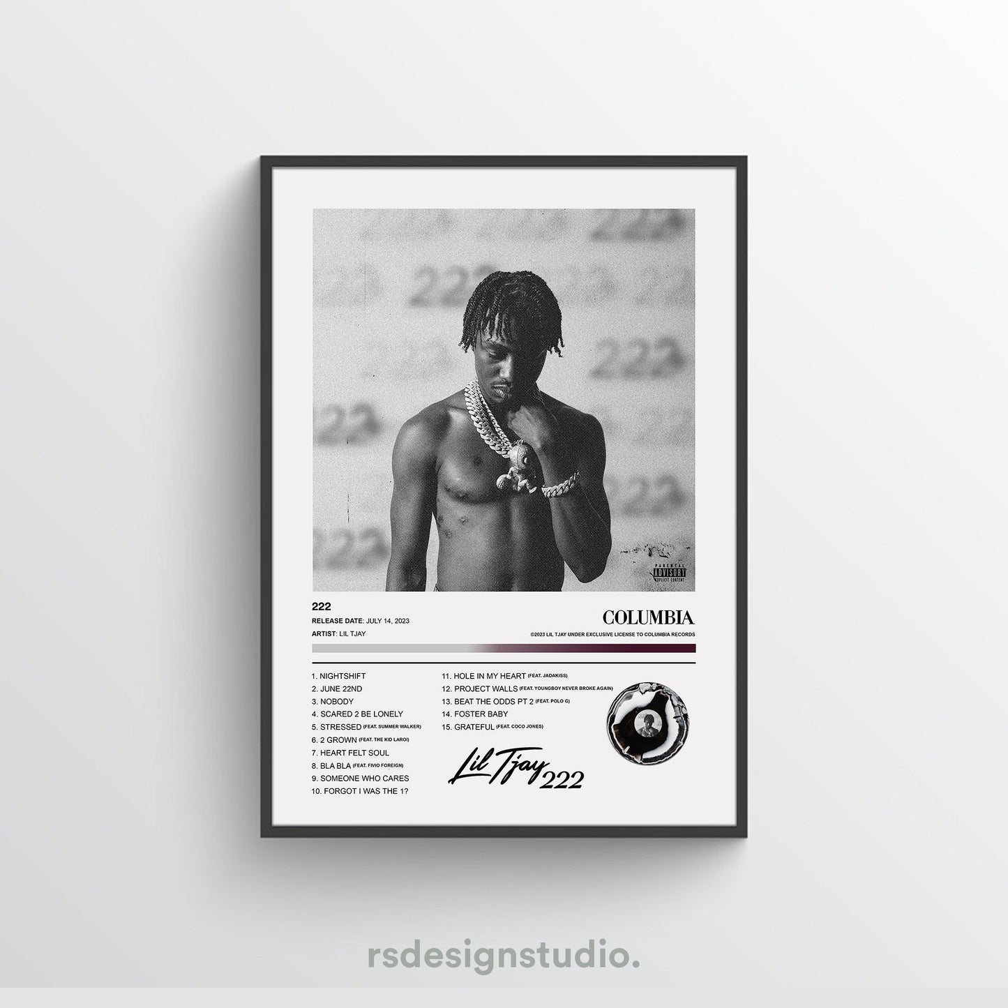 Lil Tjay 222 Album Poster