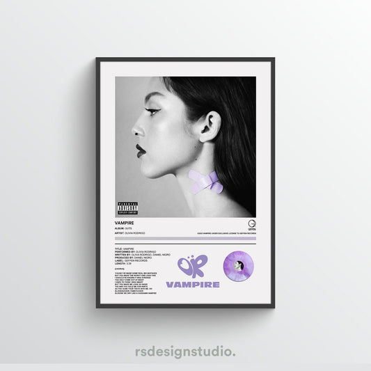 Olivia Rodrigo VAMPIRE Poster