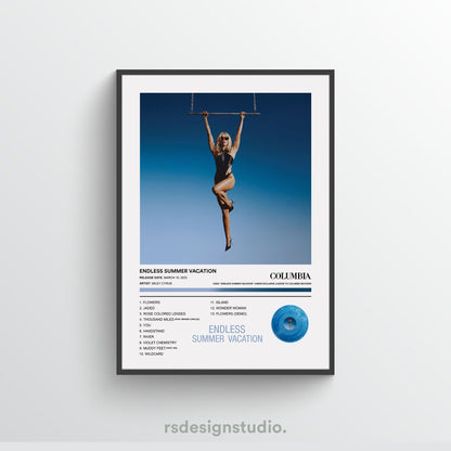 Miley Cyrus ENDLESS SUMMER VACATION Album Poster