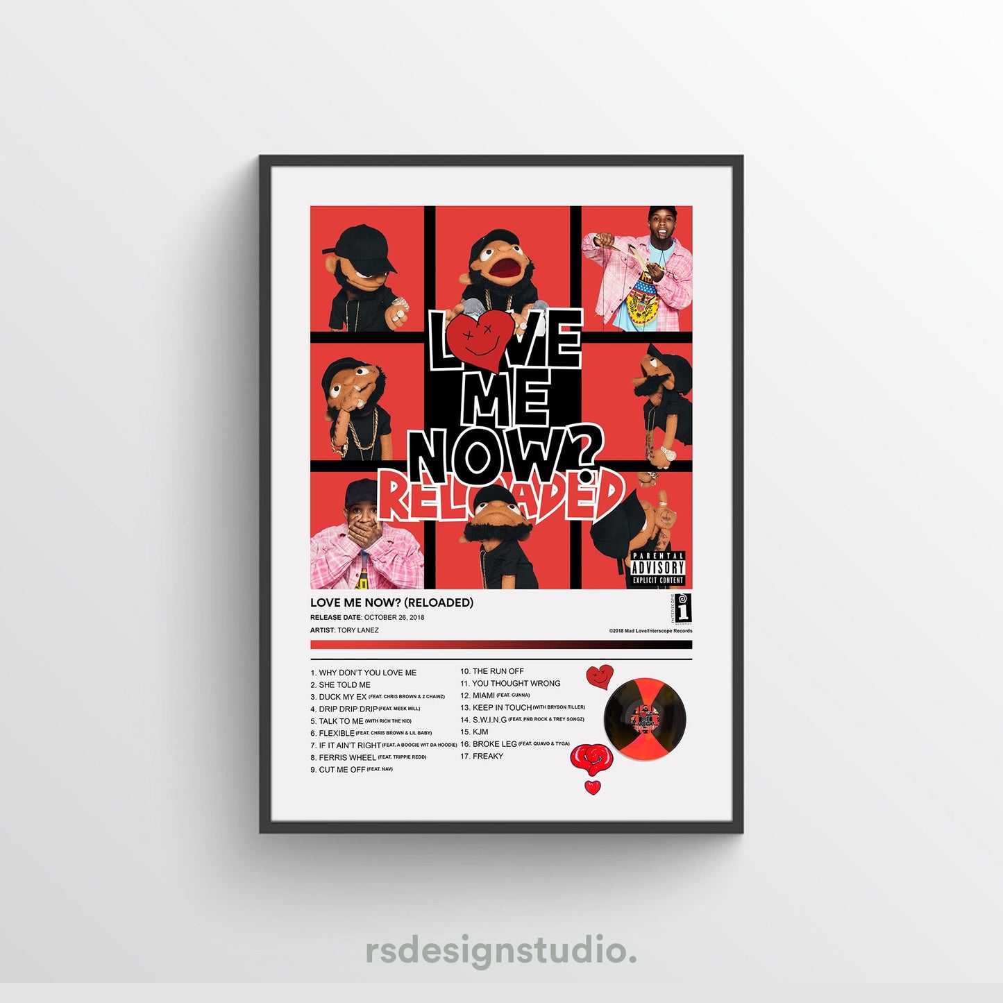 Tory Lanez LOVE ME NOW? (RELOADED) Album Poster