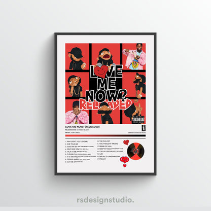 Tory Lanez LOVE ME NOW? (RELOADED) Album Poster