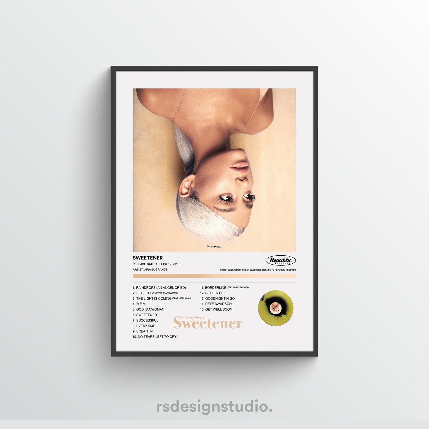 Ariana Grande SWEETENER Album Poster