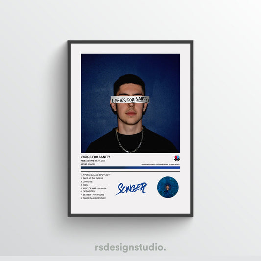 Songer LYRICS FOR SANITY Album Poster