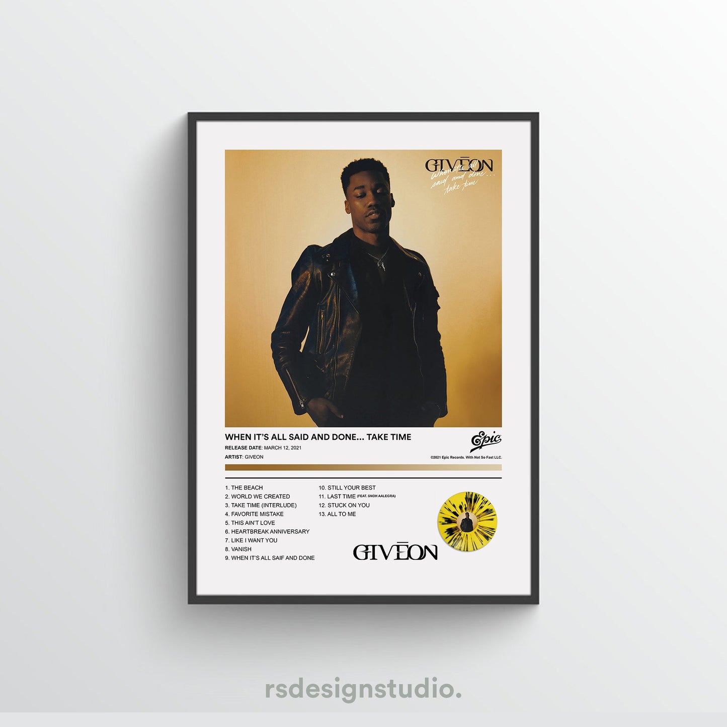 Giveon WHEN IT'S ALL SAID AND DONE Album Poster