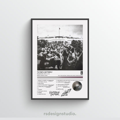Kendrick Lamar TO PIMP A BUTTERFLY Album Poster