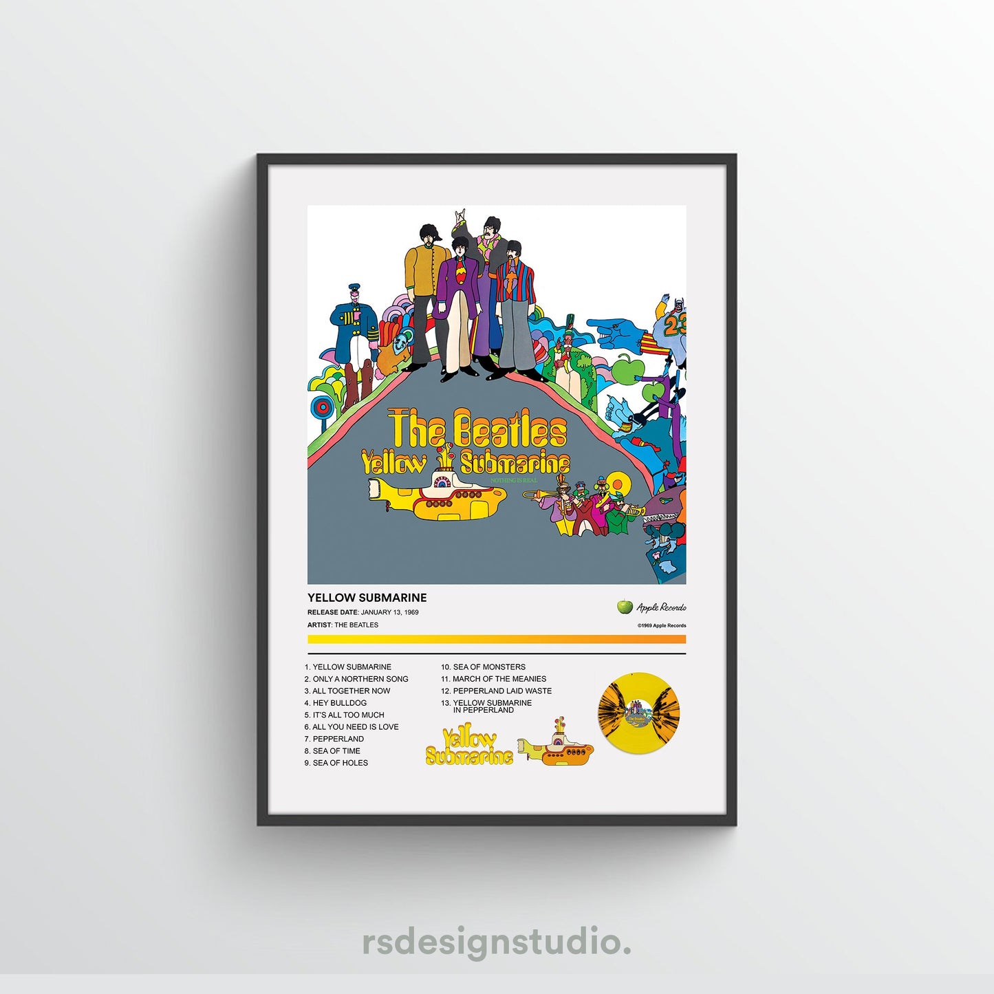 The Beatles YELLOW SUBMARINE Album Poster