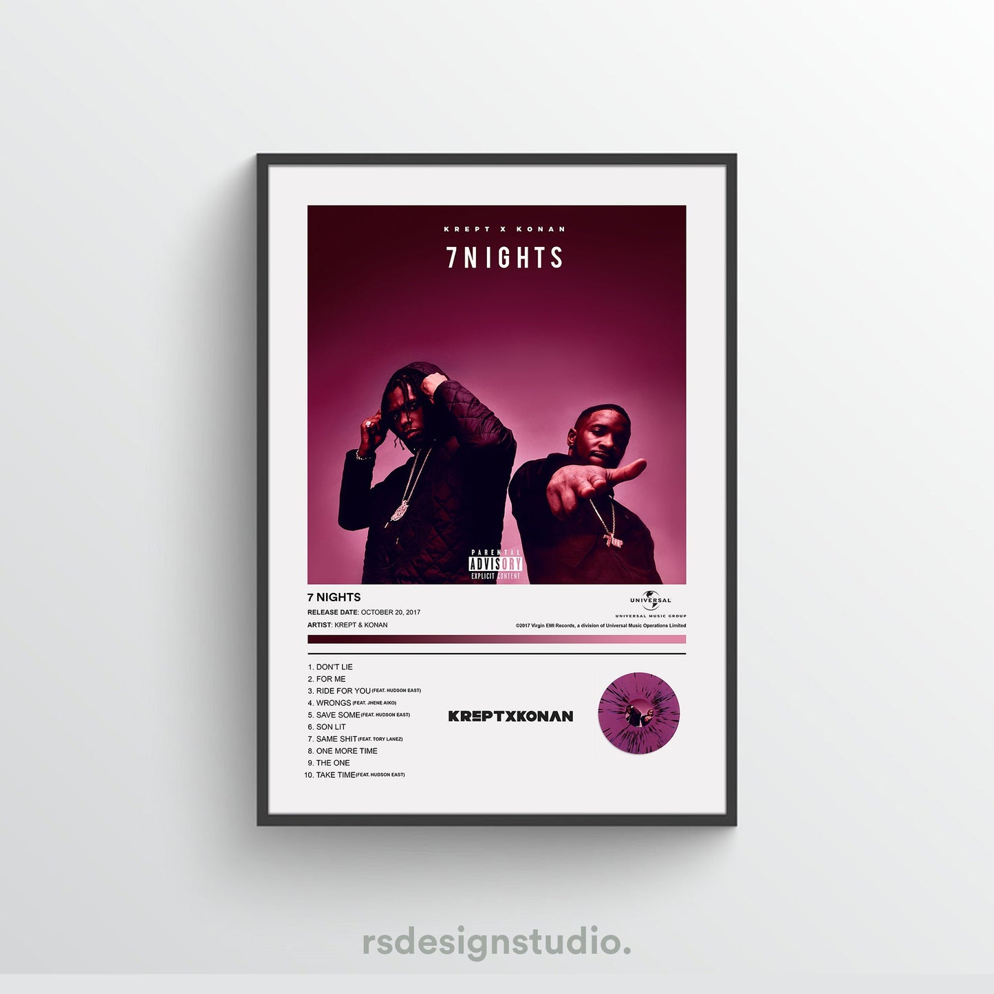 Krept & Konan 7 NIGHTS Album Poster