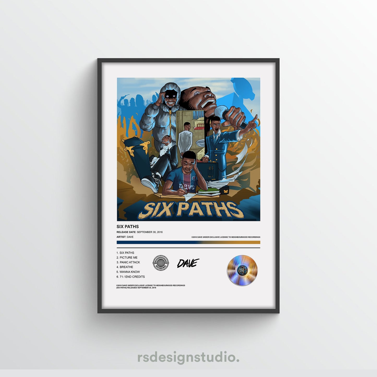 DAVE Six Paths Album Poster