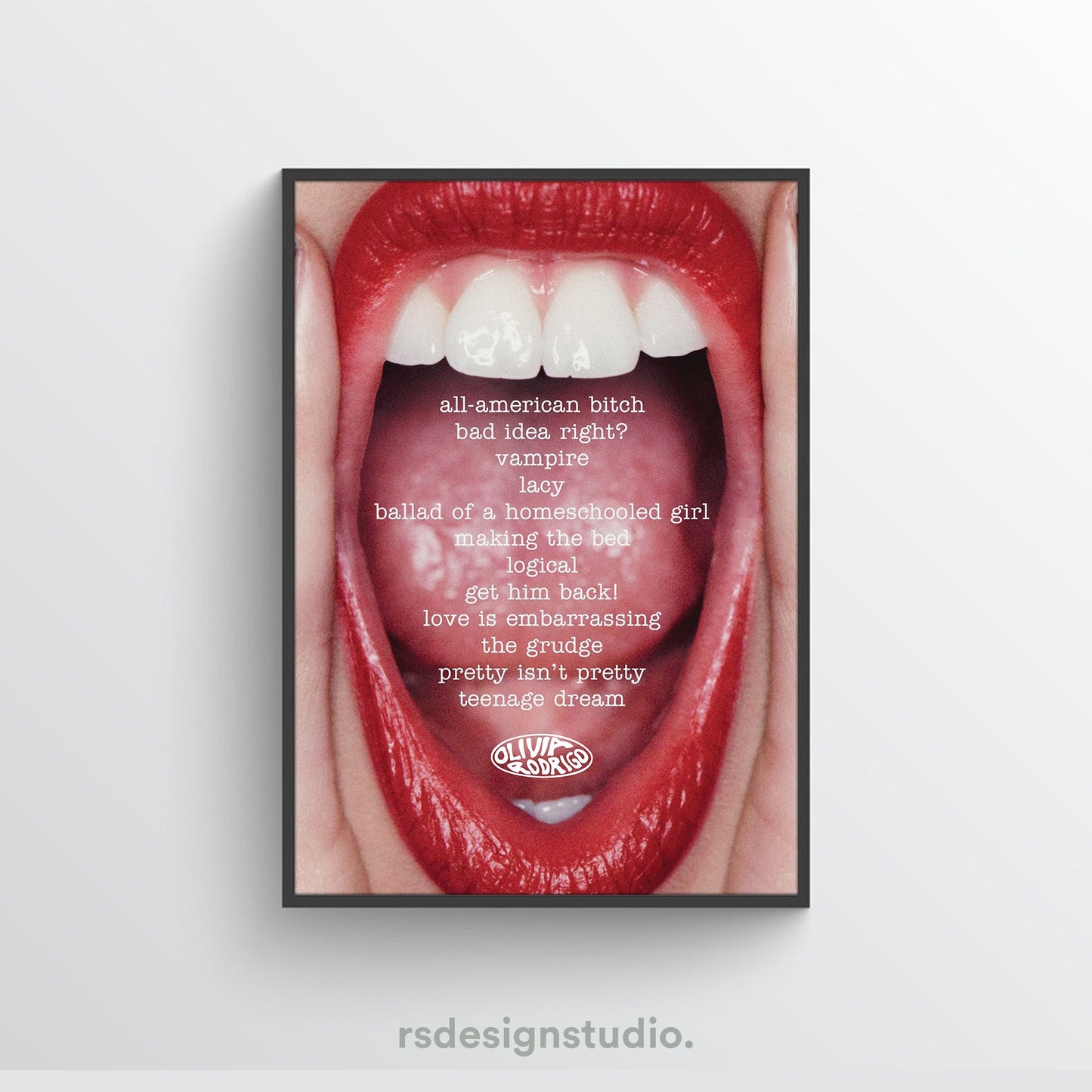 Olivia Rodrigo GUTS Tracklist Poster