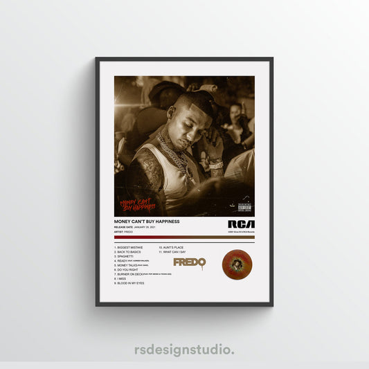 Fredo MONEY CAN'T BUY HAPPINESS Album Poster