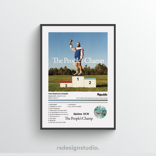 Quinn XCII THE PEOPLE'S CHAMP Album Poster