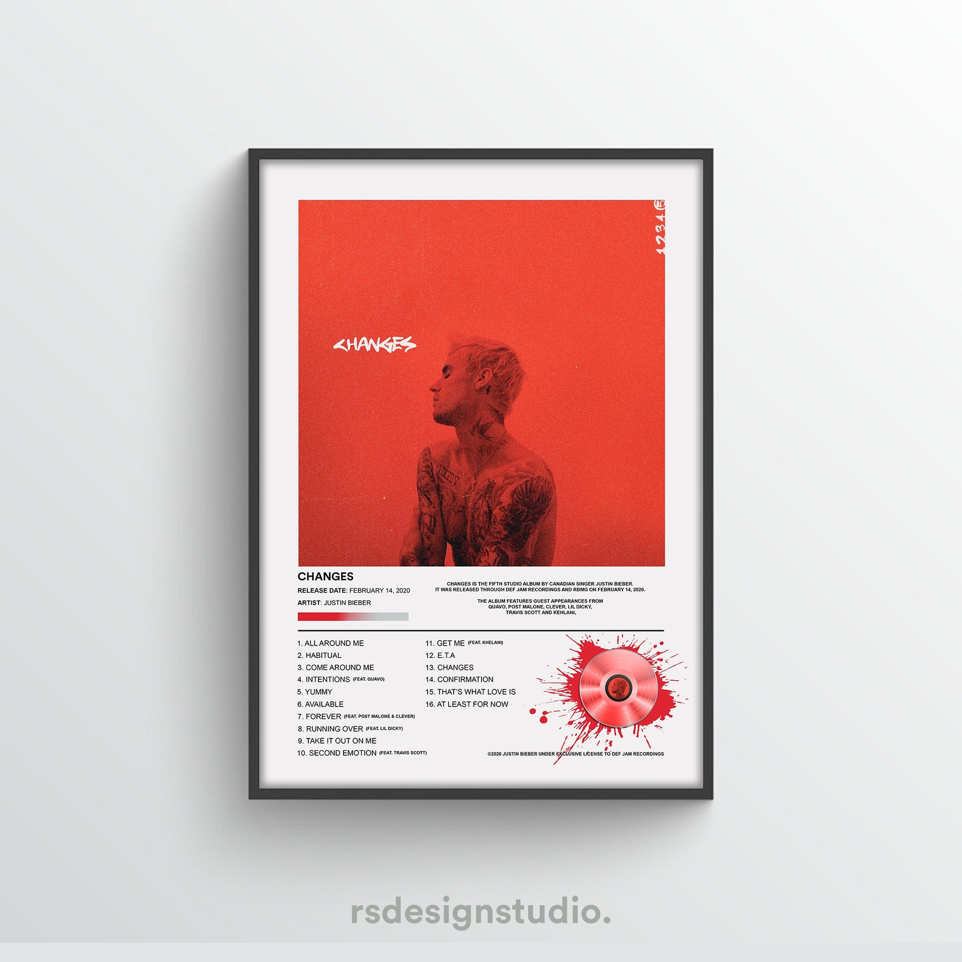 Justin Bieber Changes Album Poster - rsdesignstudio