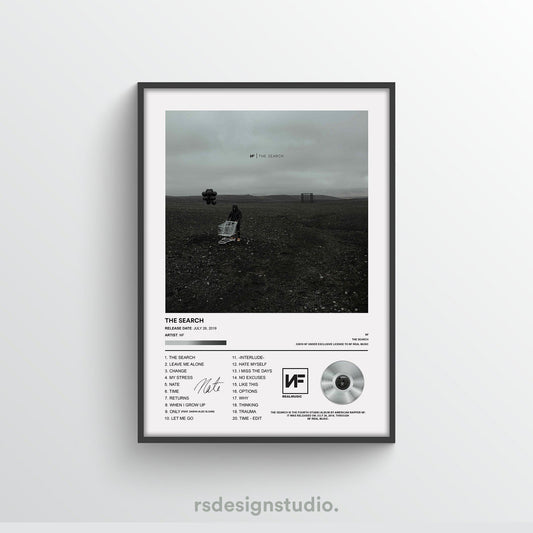 NF The Search Album Poster - rsdesignstudio