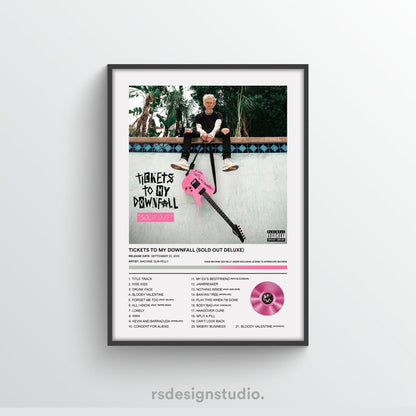 Machine Gun Kelly Tickets To My Downfall (SOLD OUT DELUXE) Poster - rsdesignstudio