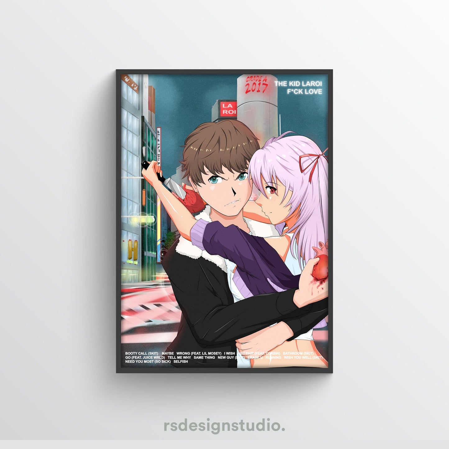 The Kid LAROI F*CK LOVE Tracklist Poster - rsdesignstudio