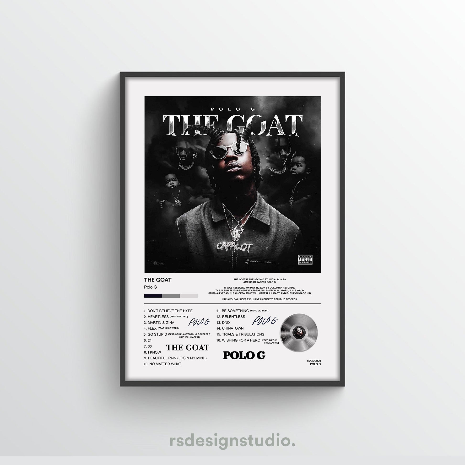 Polo G The Goat Album Poster - rsdesignstudio