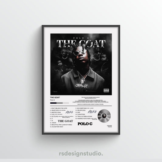 Polo G The Goat Album Poster - rsdesignstudio