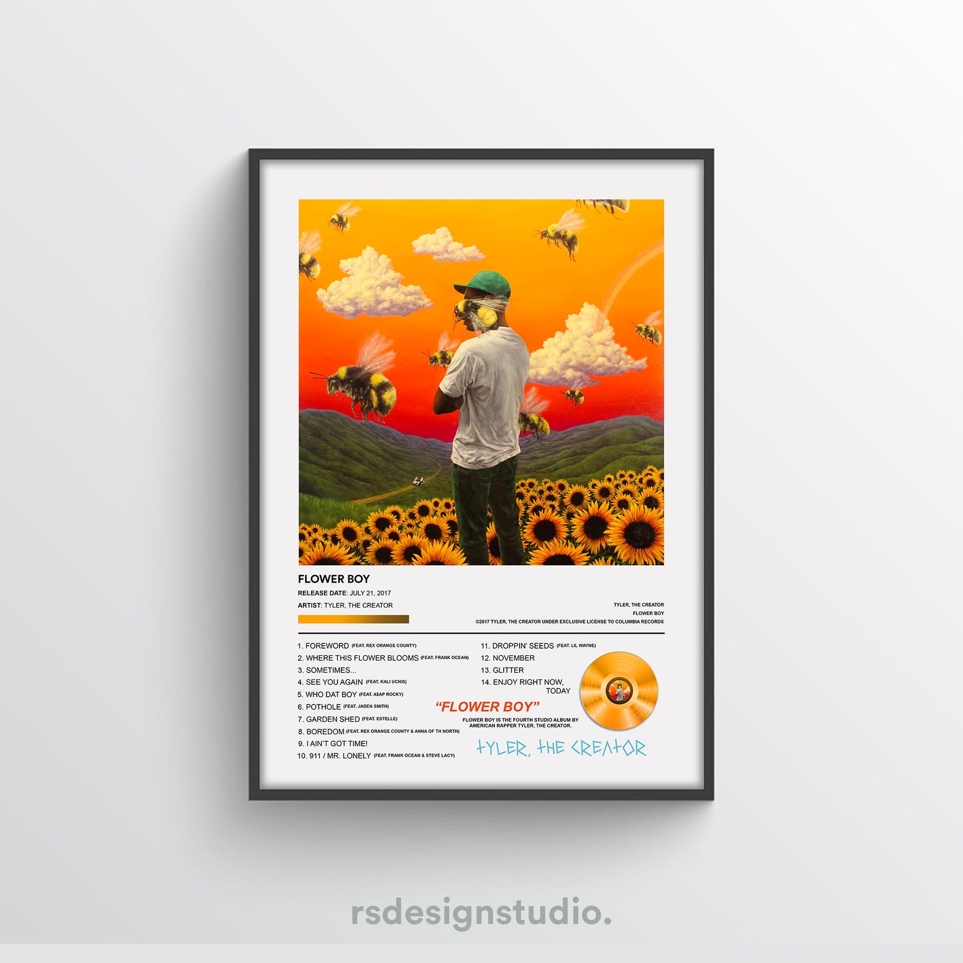 Tyler, The Creator Flower Boy Album Poster - rsdesignstudio