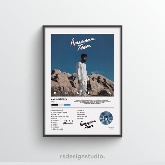 Khalid American Teen Album Poster - rsdesignstudio