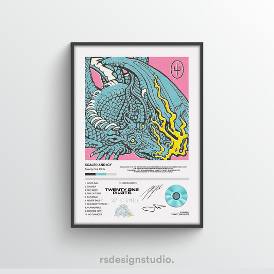 Twenty One Pilots Scaled And Icy Album Poster - rsdesignstudio