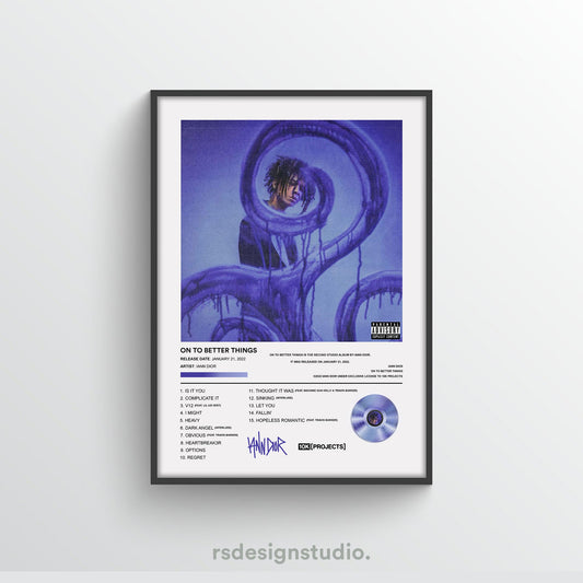 Iann Dior On To Better Things Album Poster - rsdesignstudio