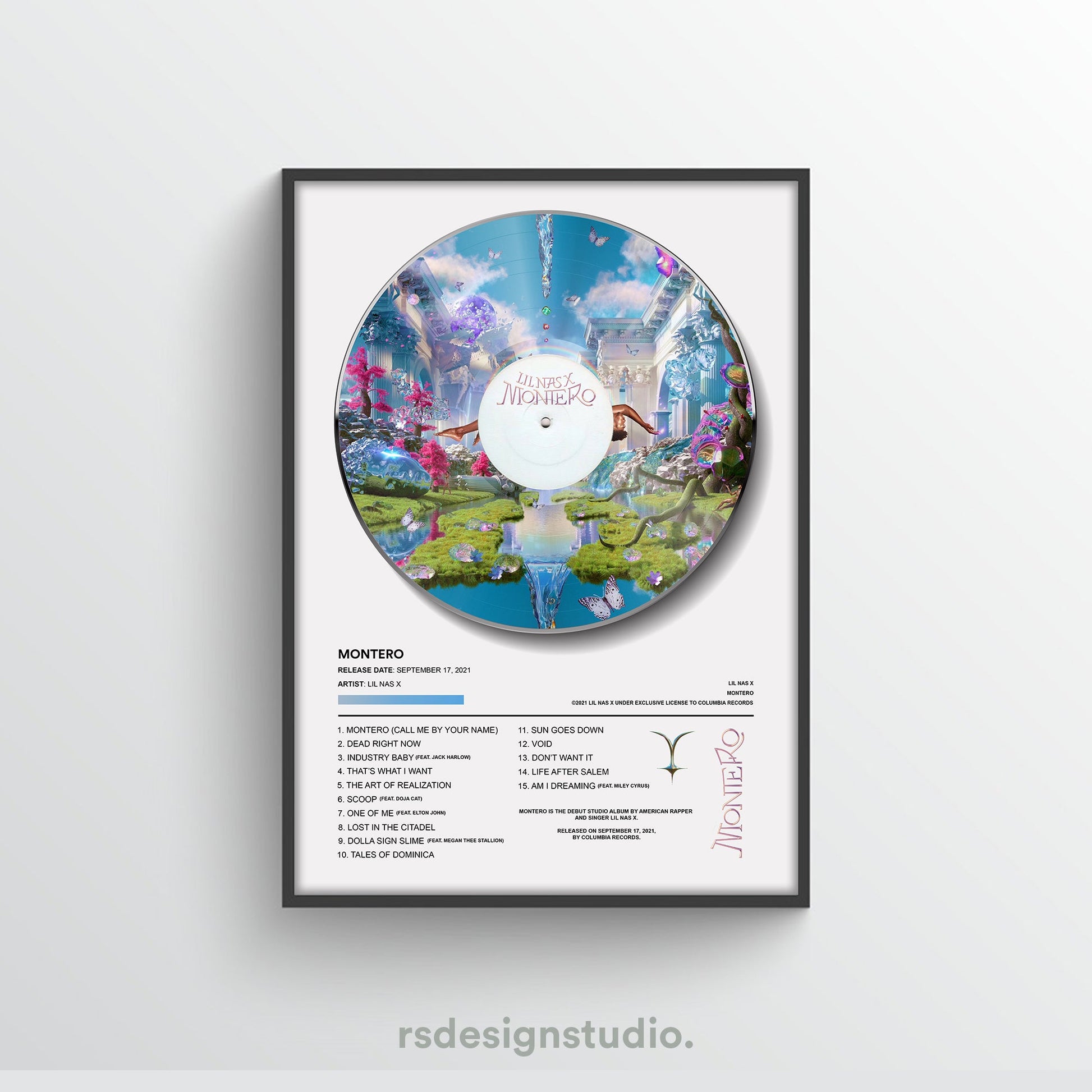 Lil Nas X MONTERO Vinyl Poster - rsdesignstudio
