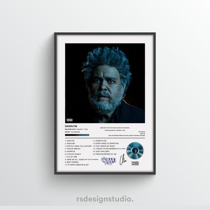 The Weeknd Dawn FM Album Poster - rsdesignstudio