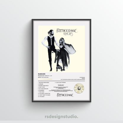Fleetwood Mac Rumours Album Poster - rsdesignstudio