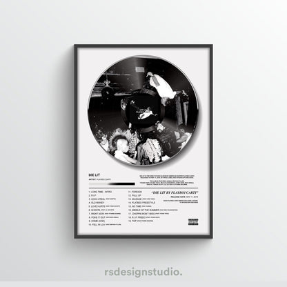 Playboi Carti DIE LIT Vinyl Poster - rsdesignstudio