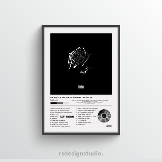Pop Smoke Shoot For The Stars Album Poster - rsdesignstudio