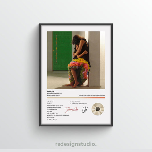 Camila Cabello Familia Album Poster - rsdesignstudio