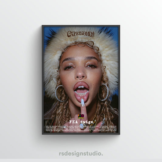 FKA Twigs CAPRISONGS Album Tracklist Poster - rsdesignstudio