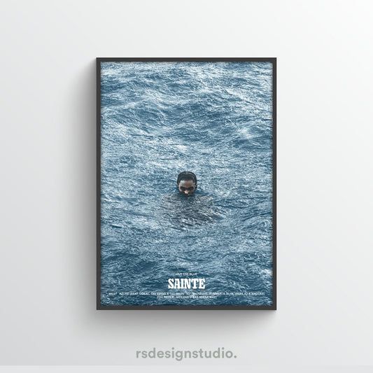 Sainte Out The Blue Tracklist Poster - rsdesignstudio