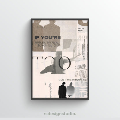 The 1975 If You're Too Shy Poster - rsdesignstudio