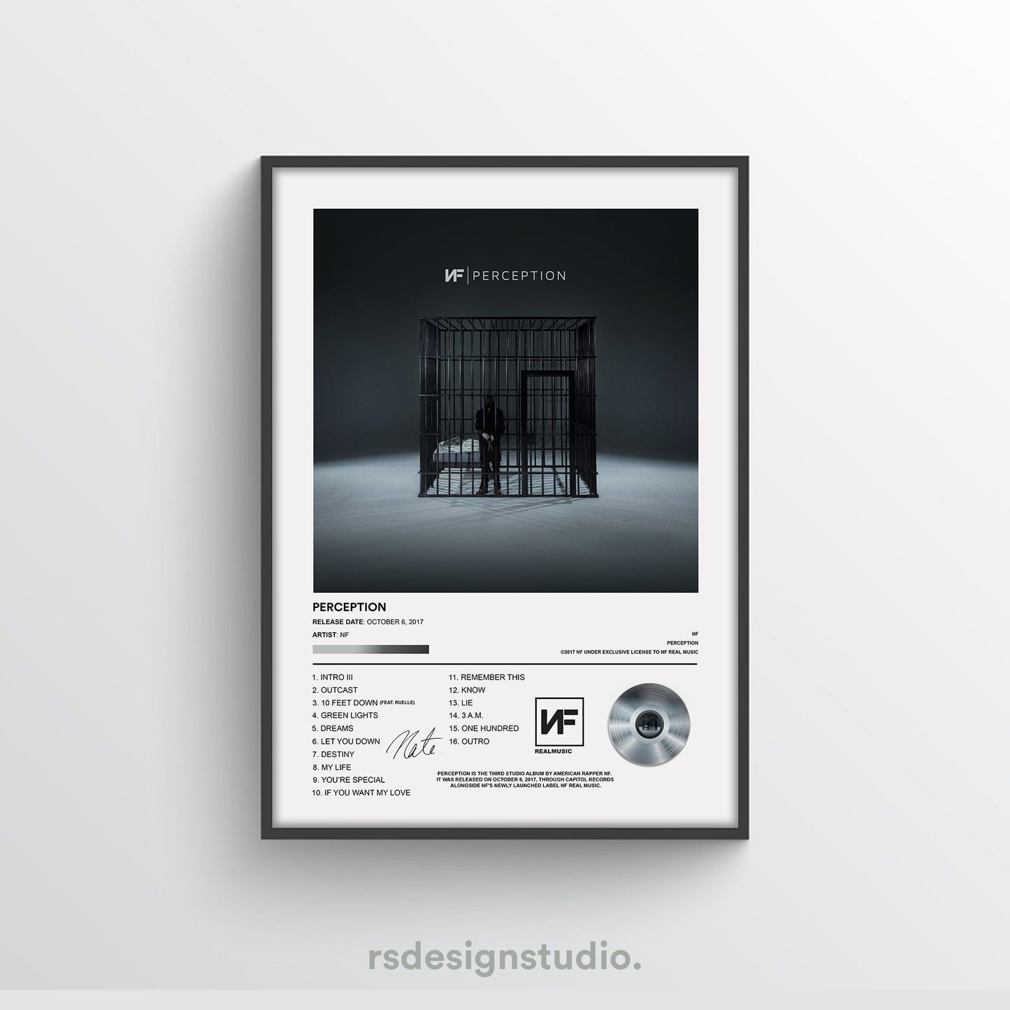 NF Perception Album Poster - rsdesignstudio