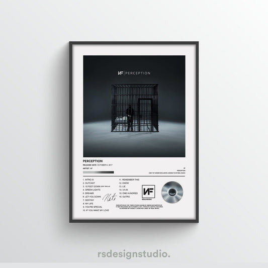 NF Perception Album Poster - rsdesignstudio