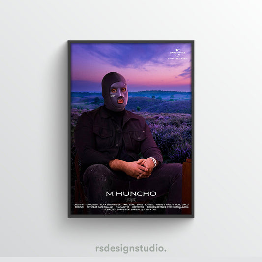 M Huncho Utopia Album Tracklist Poster - rsdesignstudio