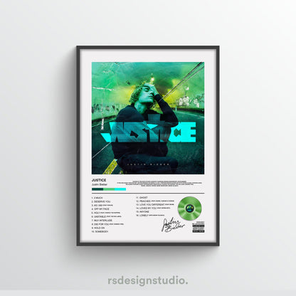 Justin Bieber Justice Album Poster - rsdesignstudio