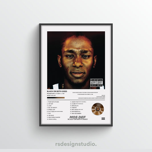 Mos Def Black On Both Sides Album Poster - rsdesignstudio