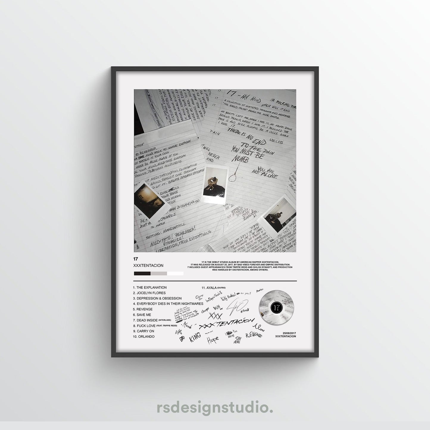 XXXTENTACION 17 Album Poster - rsdesignstudio