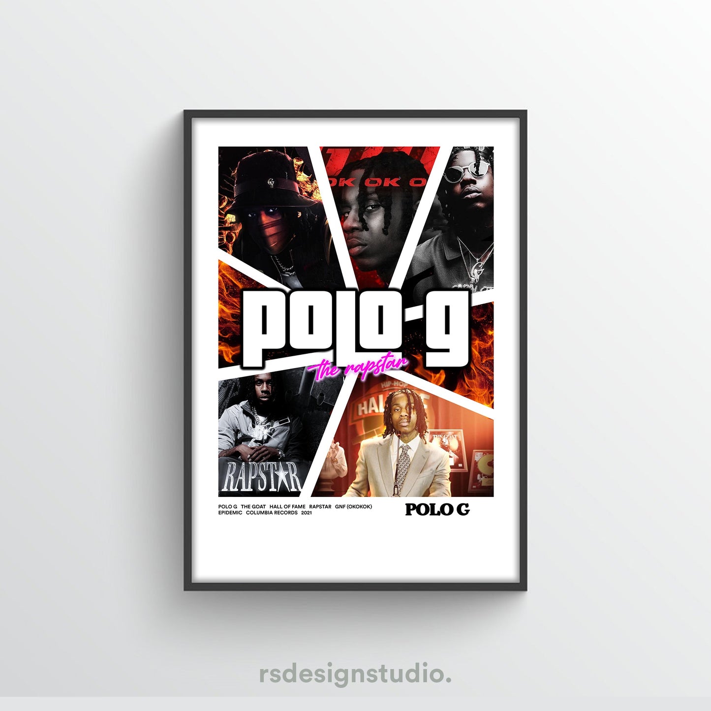 Polo G GTA The Rapstar Poster - rsdesignstudio