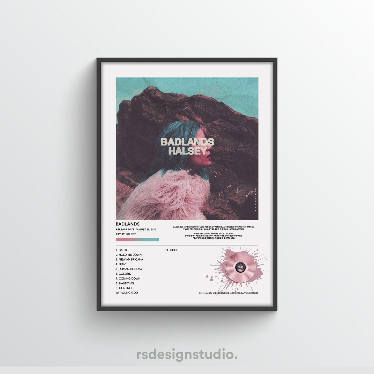Halsey BADLANDS Album Poster - rsdesignstudio