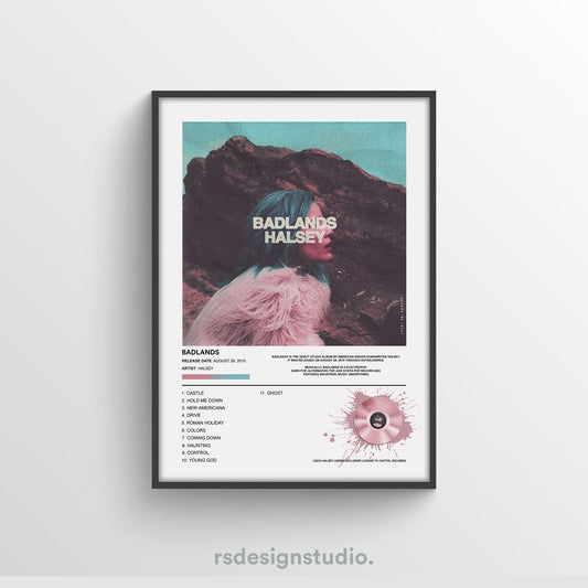 Halsey BADLANDS Album Poster - rsdesignstudio