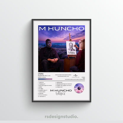 M Huncho Utopia Album Poster - rsdesignstudio