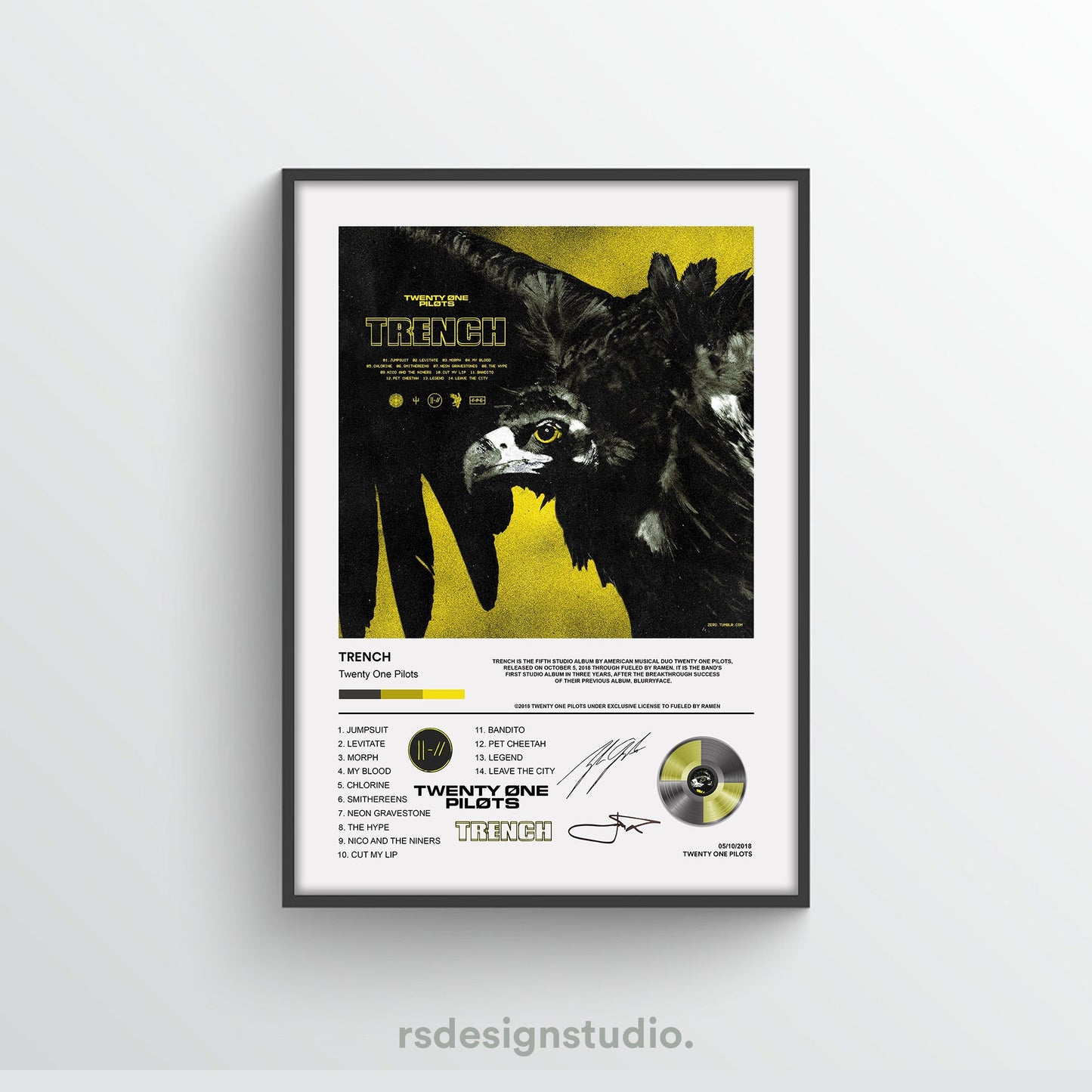Twenty One Pilots TRENCH Album Poster - rsdesignstudio