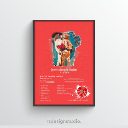 Halsey Hopeless Fountain Kingdom Album Poster - rsdesignstudio