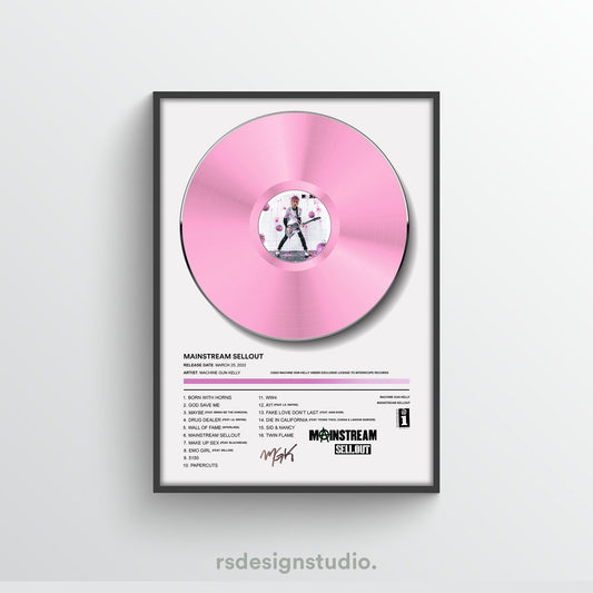 Machine Gun Kelly Mainstream Sellout Vinyl Poster - rsdesignstudio