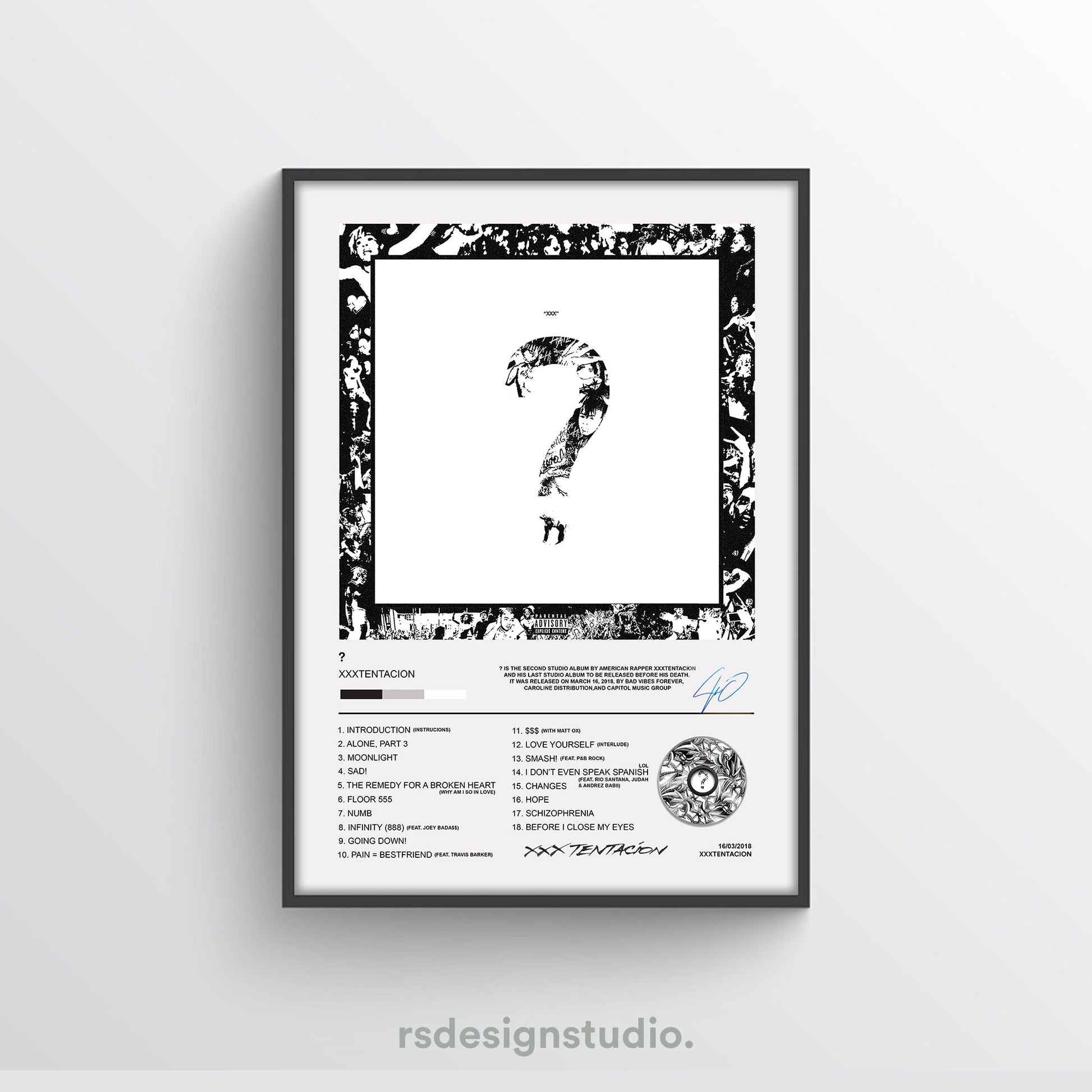 XXXTENTACION ? Album Poster - rsdesignstudio