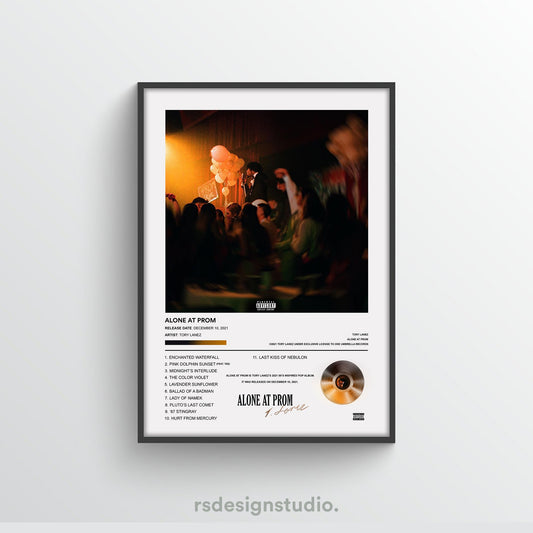 Tory Lanez Alone At Prom Album Poster - rsdesignstudio