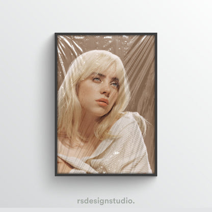 Billie Eilish Happier Than Ever Album Poster - rsdesignstudio